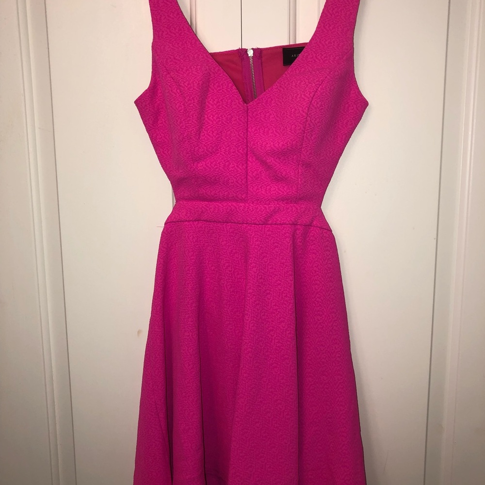 Akira Black Label Hot Pink Skater Dress - Small